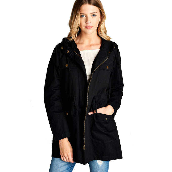 Veste militaire à capuche pour femme - Top Militaire