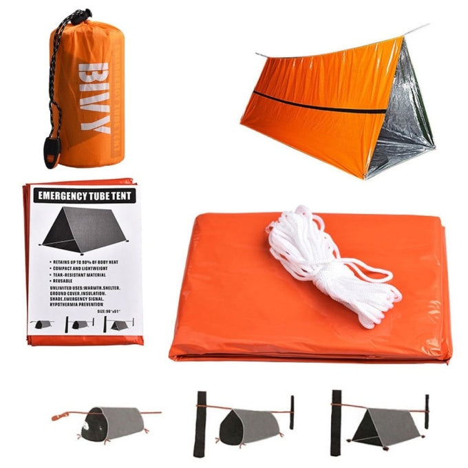 Tente de survie orange - Top Militaire