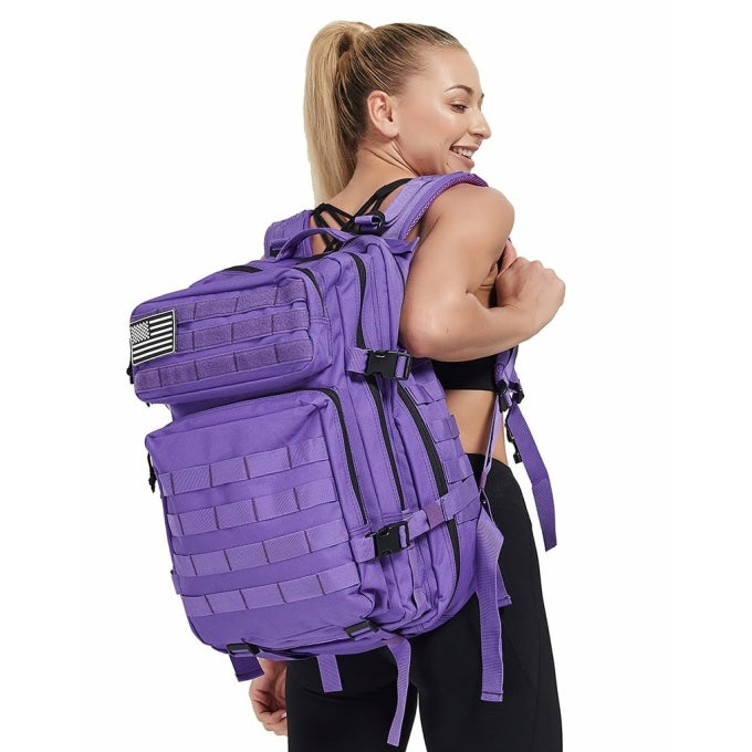 Sac à dos tactique 50L avec système MOLLE couleur unie - Top Militaire