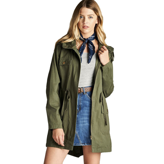 Veste militaire à capuche pour femme - Top Militaire