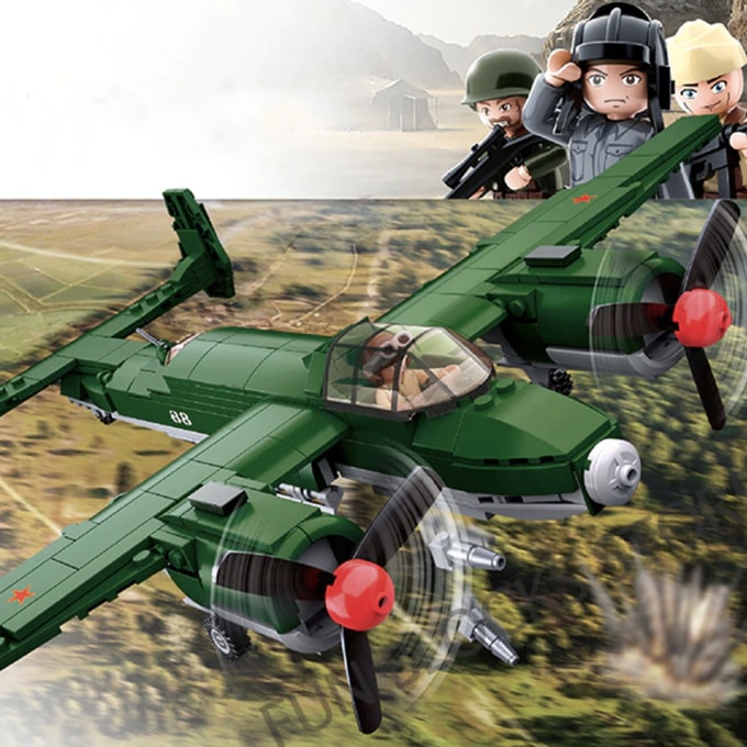 Blocs de construction avion de chasse bombardier – 311 pièces - Top Militaire