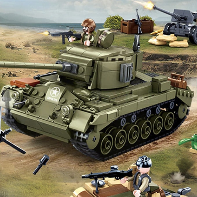 Jouet blocs de construction char militaire – 742 pièces - Top Militaire