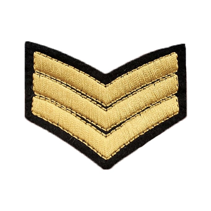 Écusson thermocollant de sergent chef - Top Militaire