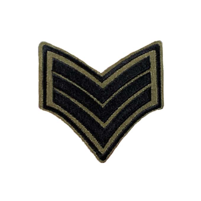 Écusson thermocollant de sergent chef - Top Militaire