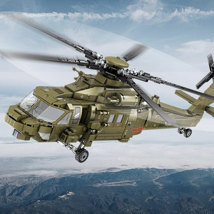 Blocs de construction hélicoptère militaire – 750 pièces - Top Militaire