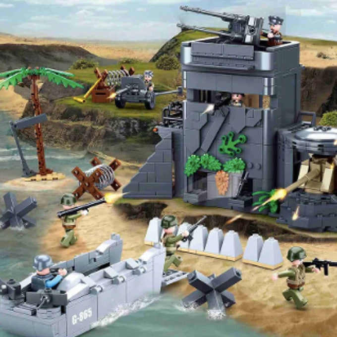 Blocs de construction poste de défense militaire – 765 pièces - Top Militaire