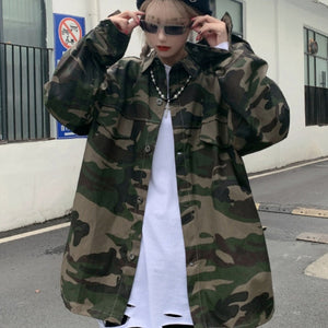 Blouson militaire oversize pour femme