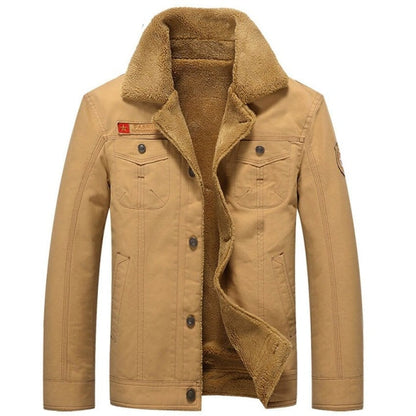 Manteau militaire chaud doublé avec col fourrure - Top Militaire
