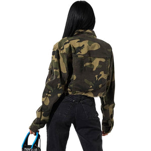 Blouson militaire design pour femme