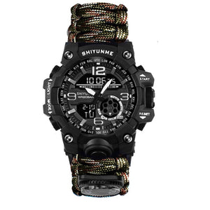 Montre militaire de survie en paracorde avec accessoires