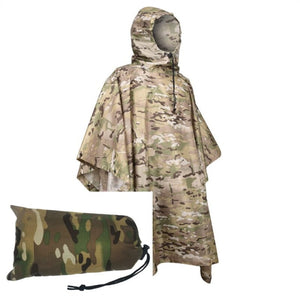 Poncho de camouflage large et imperméable