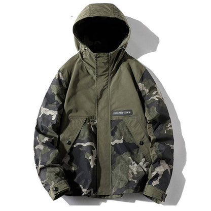 Veste coupe vent camouflage à capuche - Top Militaire