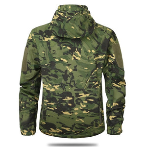 Veste softshell avec velcro motif camouflage