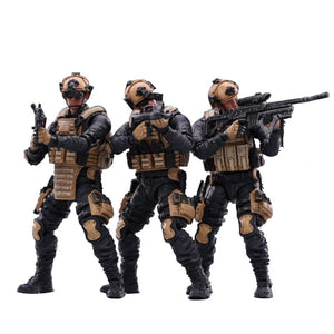 Figurines de soldats militaire en action 3 pièces