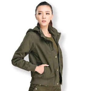 Veste militaire bombardier pour femme