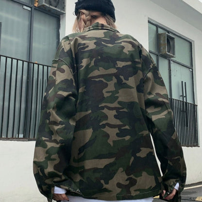 Blouson militaire oversize pour femme - Top Militaire