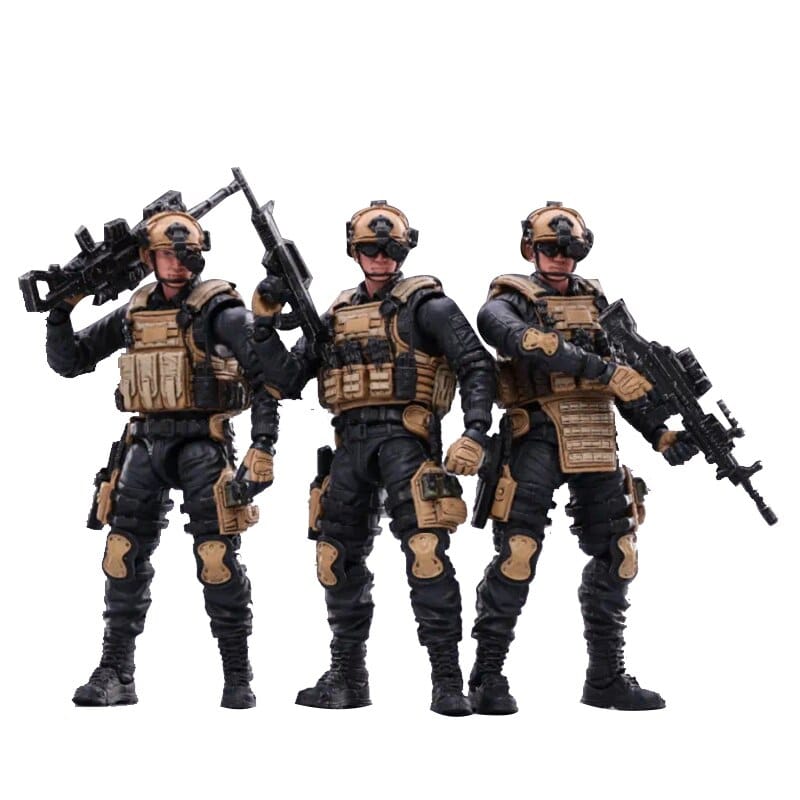 Figurines de soldats militaire en action 3 pièces