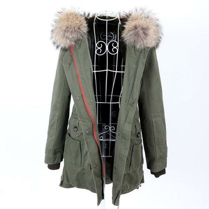 Manteau militaire femme en fourrure naturelle - Top Militaire