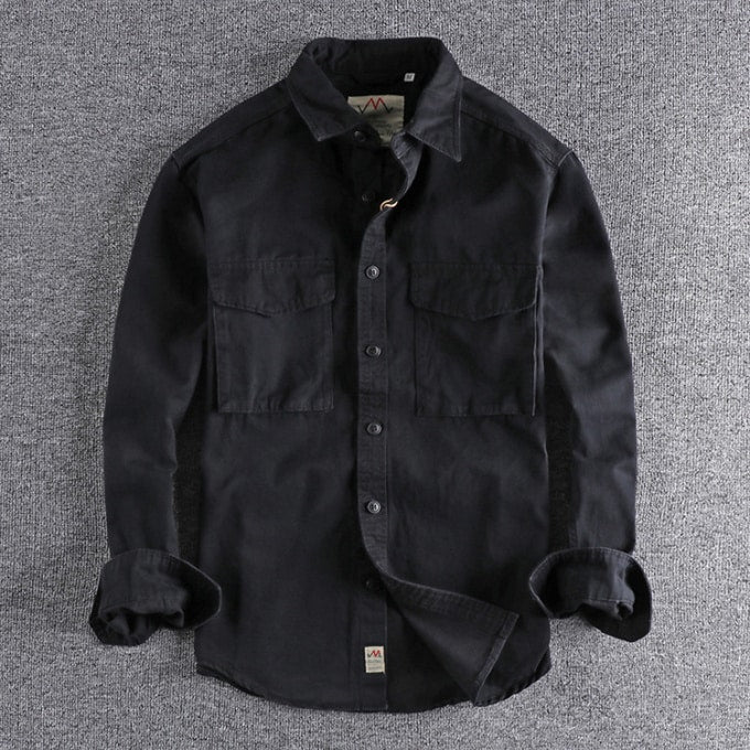 Chemise militaire cargo en coton pour hommes - Top Militaire