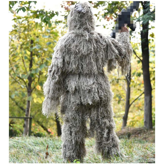 Tenue ghillie longue 5 pièces pour adultes et enfants