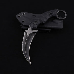 Couteau de karambit 9Cr18MOV Noir - Top Militaire