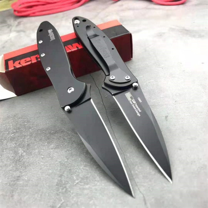 Couteau pliant de survie Kershaw 1660 noir - Top Militaire