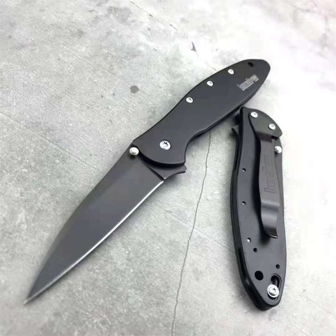 Couteau pliant de survie Kershaw 1660 noir - Top Militaire