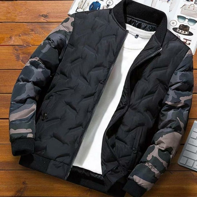 Blouson d’hiver pour homme motifs camouflage