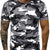 T-shirt à manches courtes camouflage pour homme - Top Militaire