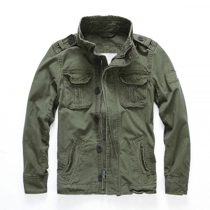 Veste militaire en jean pour homme