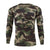 T-shirt manches longues camouflage pour hommes - Top Militaire