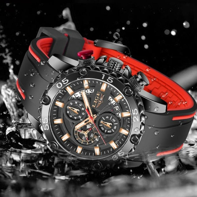 Montre de plongée étanche à grand cadran en silicone - Top Militaire