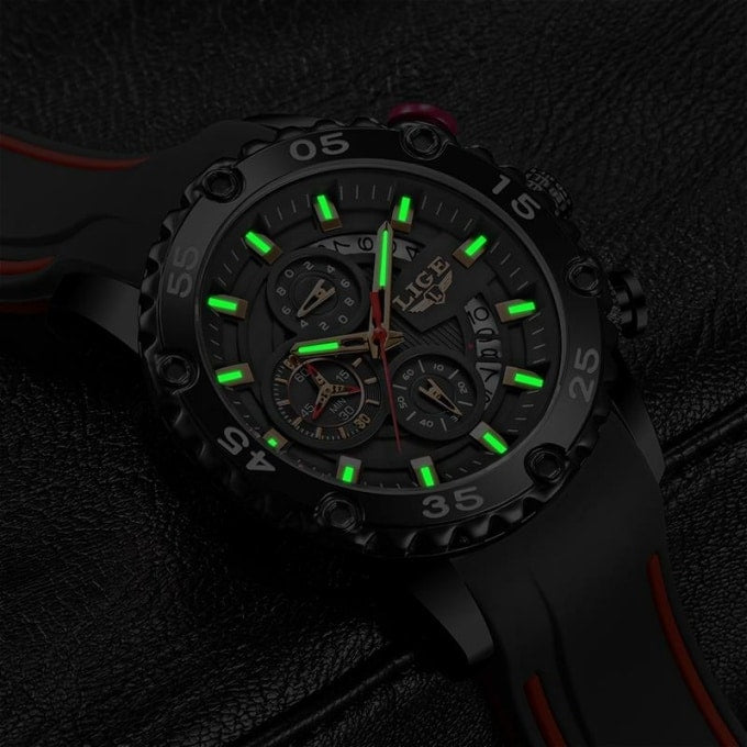 Montre de plongée étanche à grand cadran en silicone - Top Militaire
