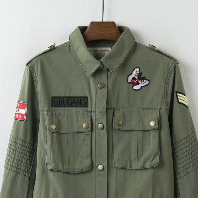 Chemise militaire mode pour femmes - Top Militaire