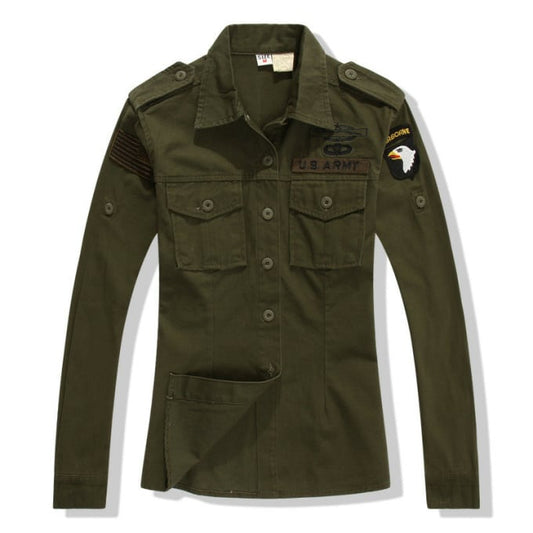 Chemise militaire armée de l’air à manches longues pour femmes - Top Militaire
