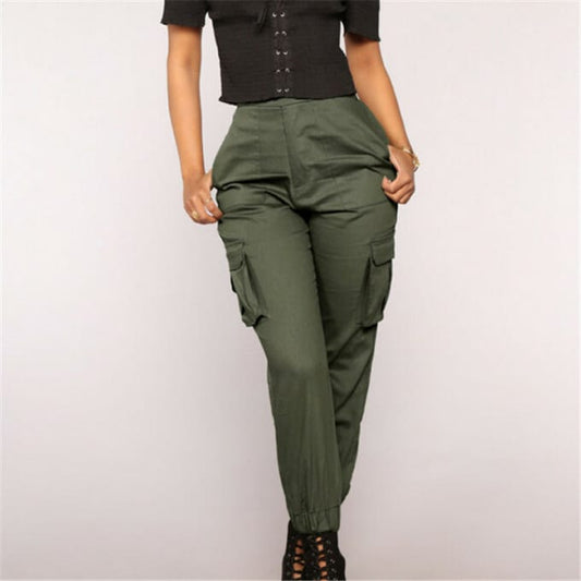 Pantalon cargo militaire taille haute pour femme - Top Militaire