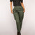 Pantalon cargo militaire taille haute pour femme