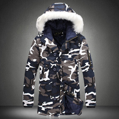 Manteau militaire camouflage capuche à fourrure - Top Militaire