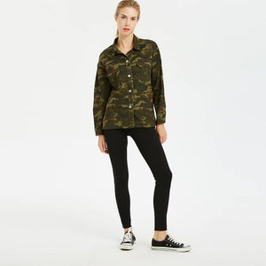 Blouson militaire pour femme à boutons