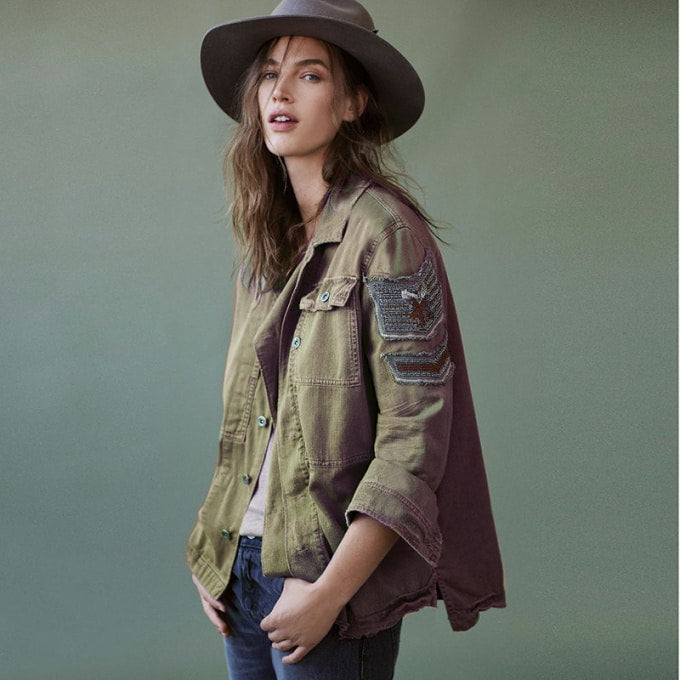 Blouson uniforme militaire rétro pour femme - Top Militaire