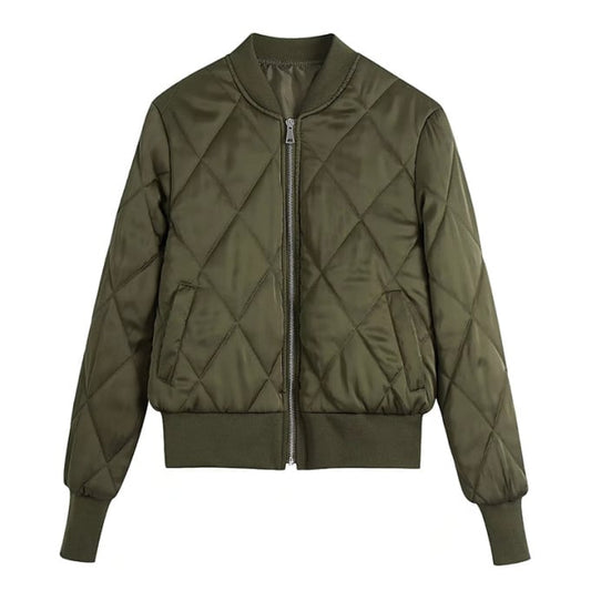 Blouson de bombardier à carreaux pour femme - Top Militaire