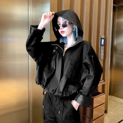 Blouson militaire à capuche pour femme - Top Militaire