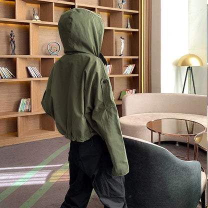 Blouson militaire à capuche pour femme - Top Militaire