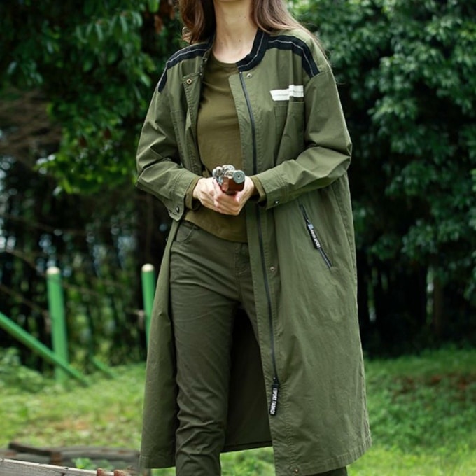 Manteau militaire de mi-saison pour femme