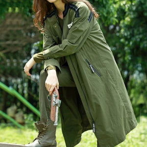 Manteau militaire de mi-saison pour femme