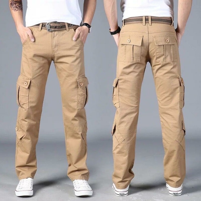 Pantalon cargo en coton pour homme