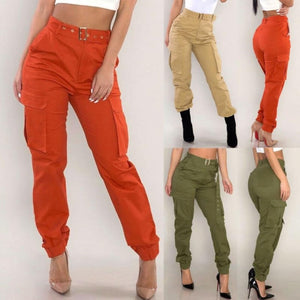 Pantalon militaire en coton pour femme