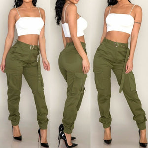 Pantalon militaire en coton pour femme