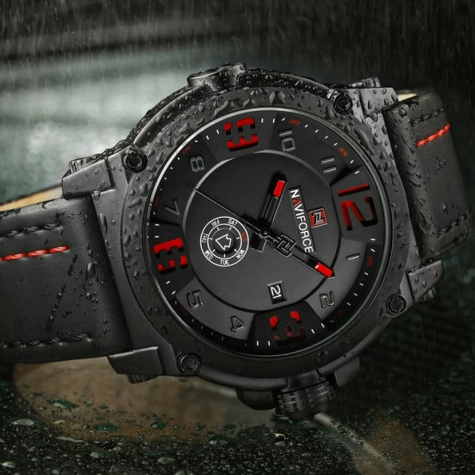 Montre militaire à aiguilles avec bracelet en cuir - Top Militaire