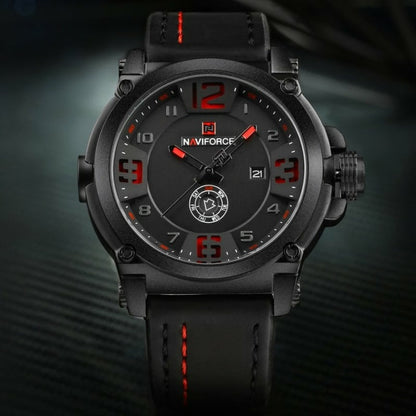 Montre militaire à aiguilles avec bracelet en cuir - Top Militaire